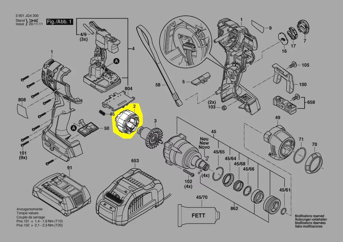 stator réf. 1 619 P14 412 Bosch
